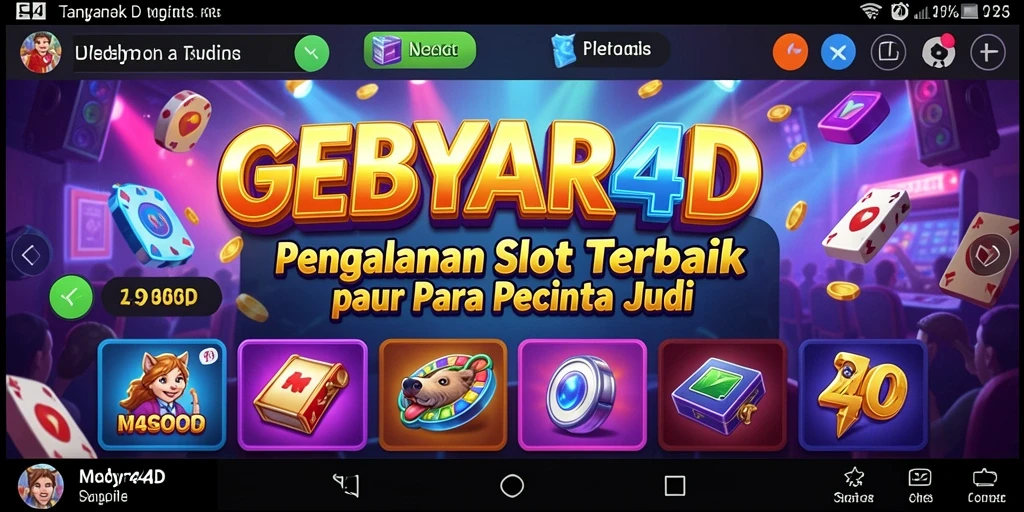 Screenshot GEBYAR4D menampilkan keseruan gameplay slot.