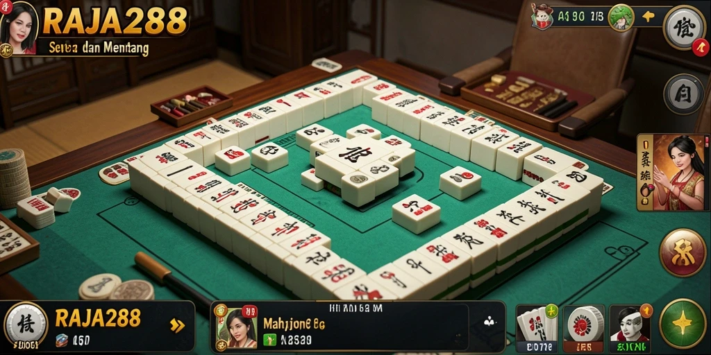 Screenshot gameplay RAJA288 menampilkan keseruan permainan Mahjong.